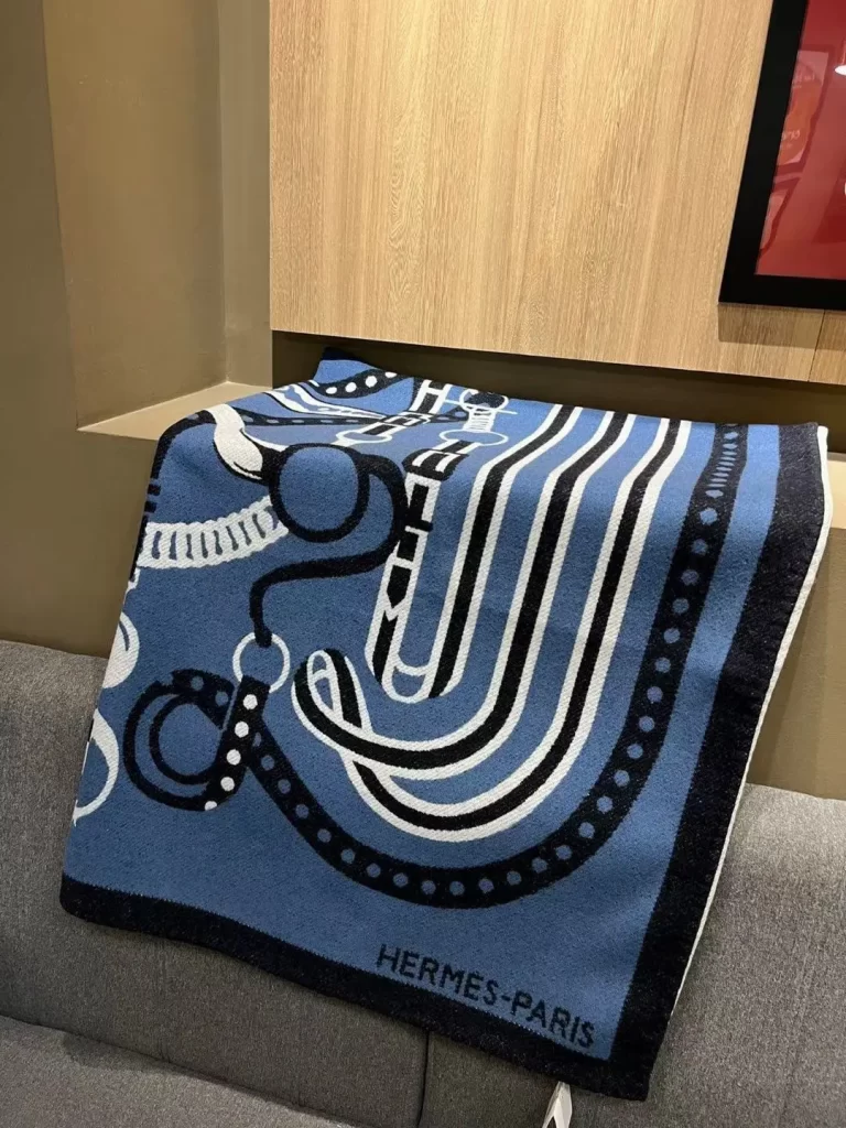 Navy blue hermes blanket hot sale