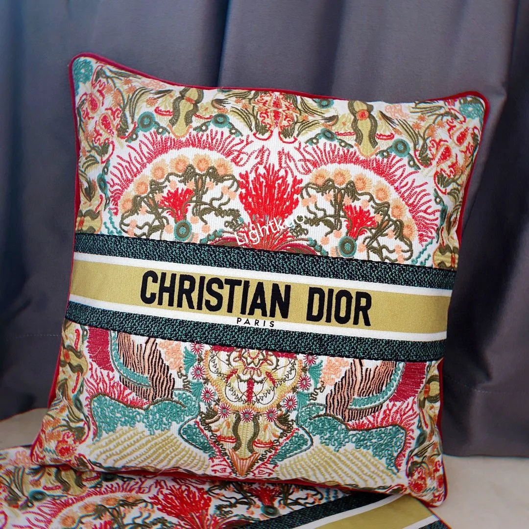 Dior In Heart Lights Square Pillow