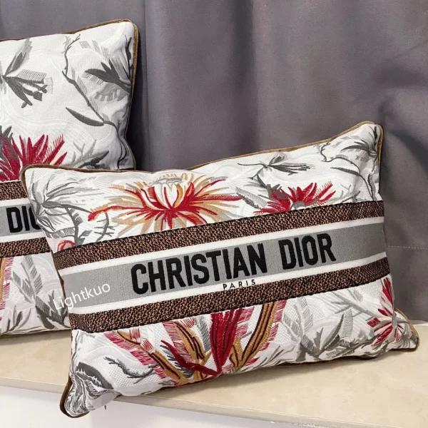 Dior Multicolor Flowers Rectangular Pillow